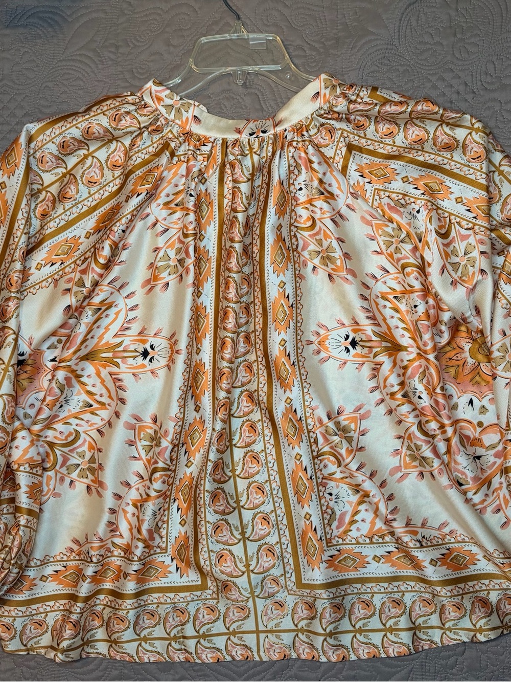 GiGio Paisley-Geometric Pattern Blouse - Picture 2 of 5